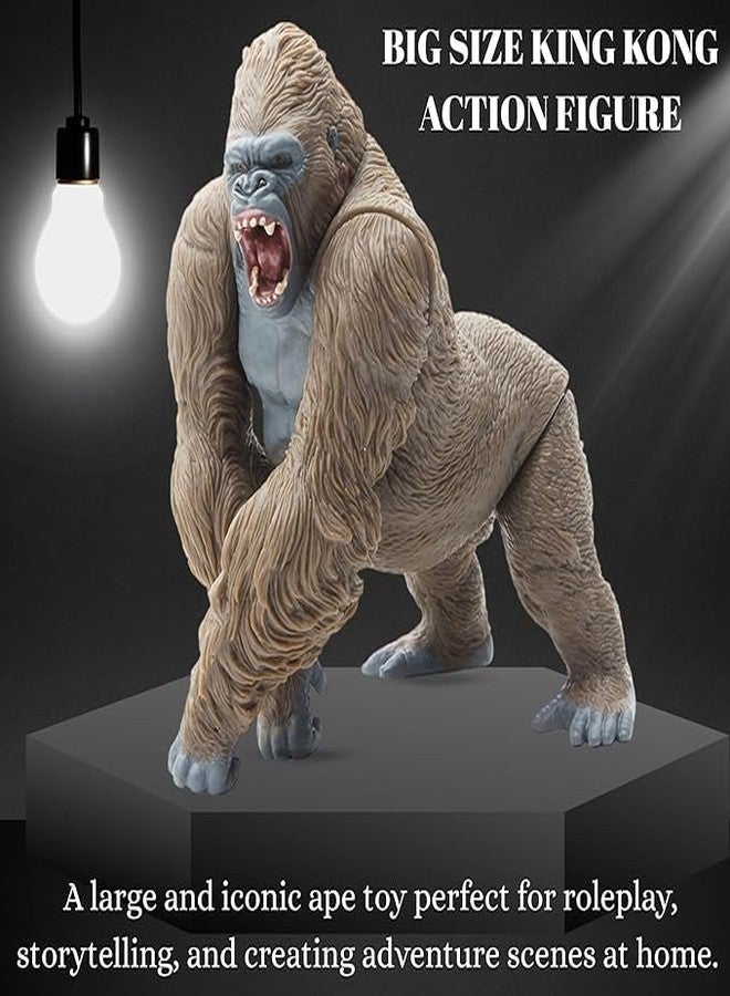 MALLEXO Big Size Realistic Gorilla Toy for Kids 3+| 1PCS Realistic Action Figure King Kong Fight Mode Rampage Monkey Toys for Boys & Girls | Wildlife Animal Ape Figurine Decoration Item Birthday Gifts - Image 4